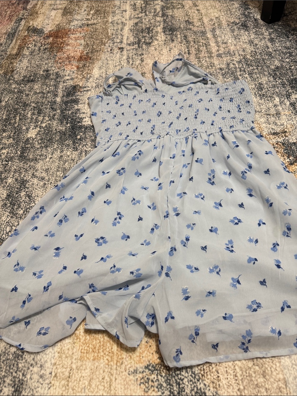 Jopna Light Blue Floral Ruffle Sundress Shorts - Picture 3 of 4
